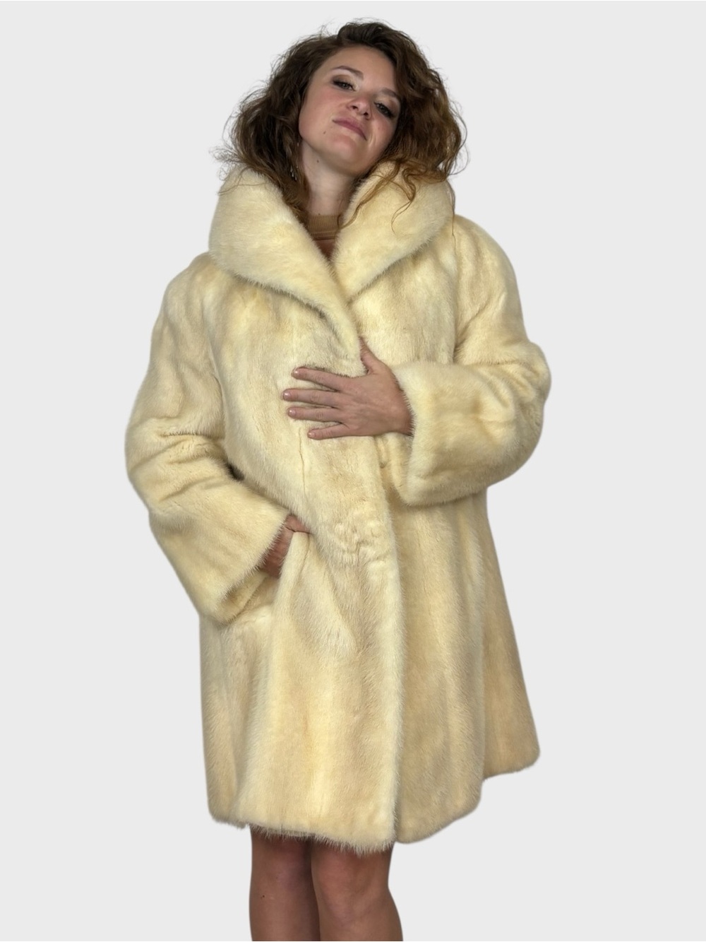 Brown shadow vintage mink jacket - Picture 4 of 5
